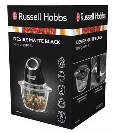 Russell Hobbs - Desire Mini Chopper - Matte Black - Wholesales Supply