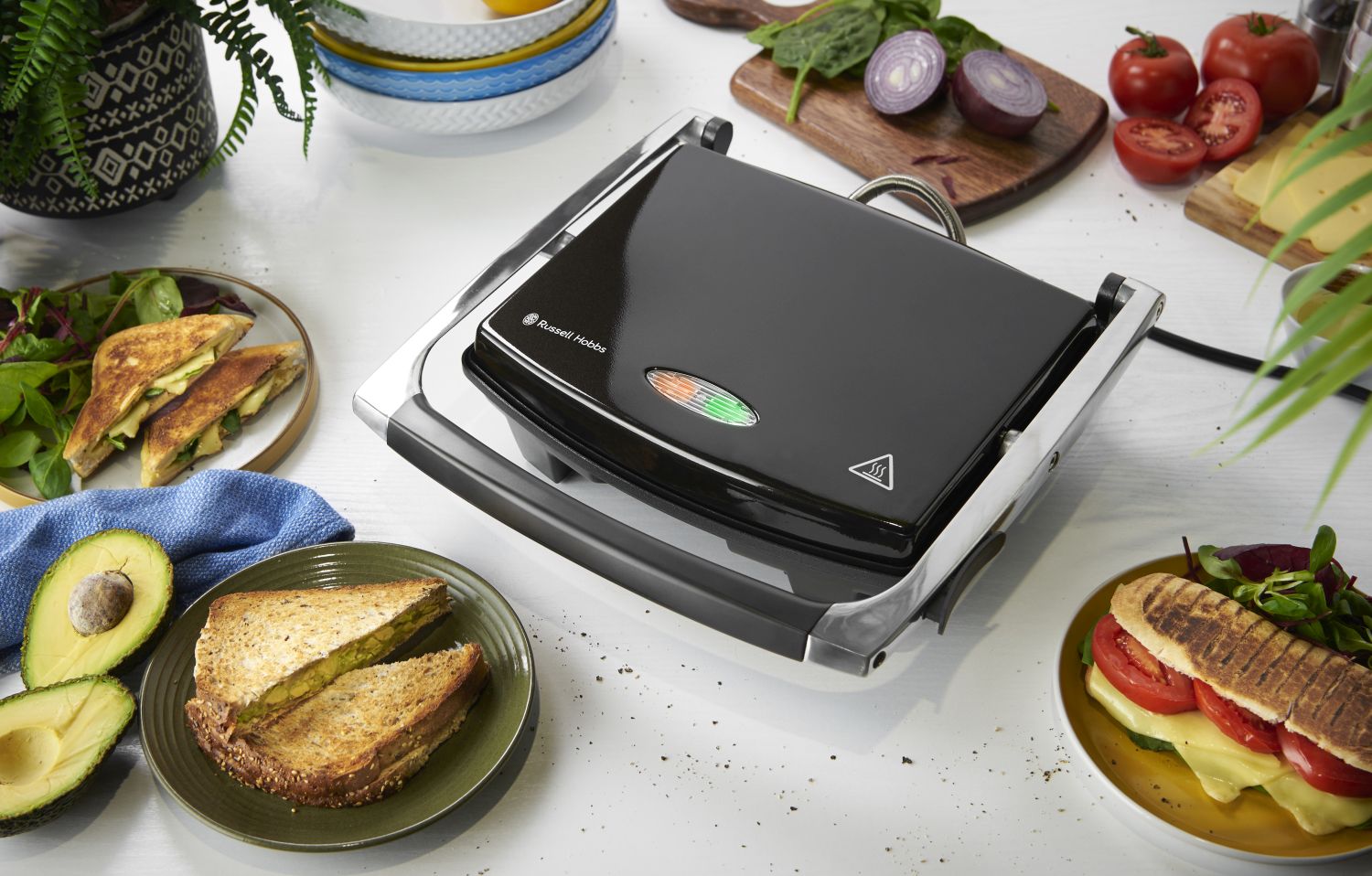 Russell Hobbs - Sandwich Press - Black - Wholesales Supply