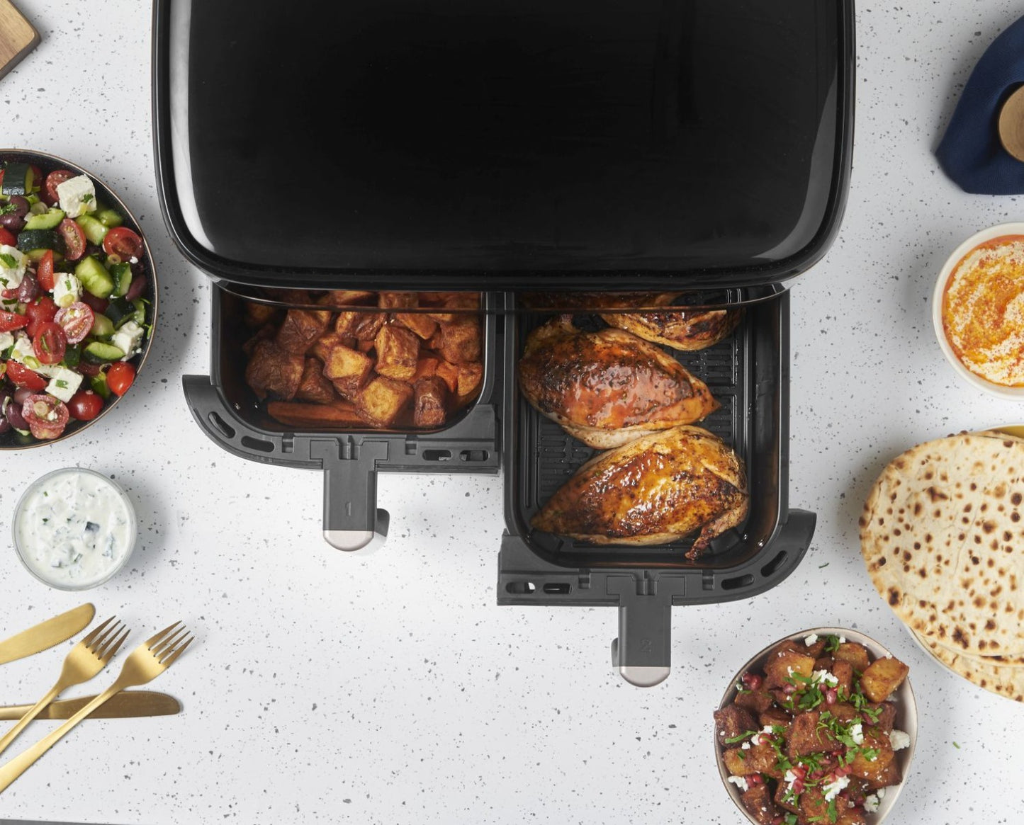 Russell Hobbs - Satisfry Dual Basket Air Fryer - Wholesales Supply