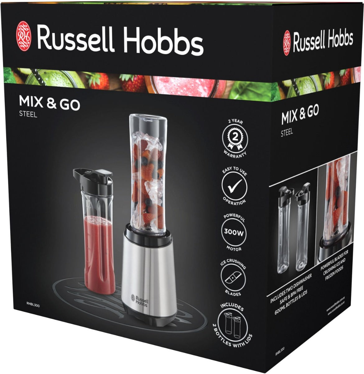Russell Hobbs - Mix & Go Personal Blender - S/S - Wholesales Supply