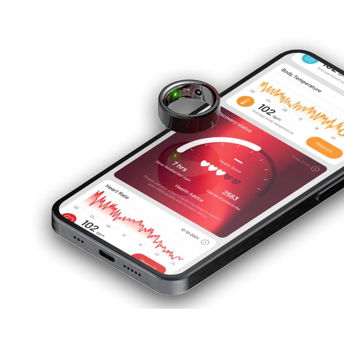 Ryze - Element Smart Ring - Black Size 11 - Wholesales Supply