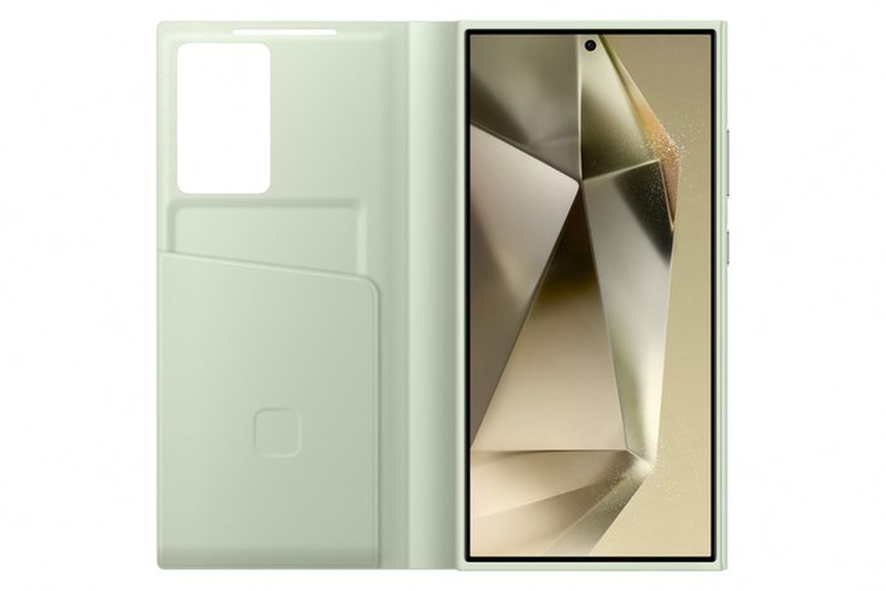 Samsung Galaxy S24 Ultra Smart View Wallet Case - Light Green - Wholesales Supply