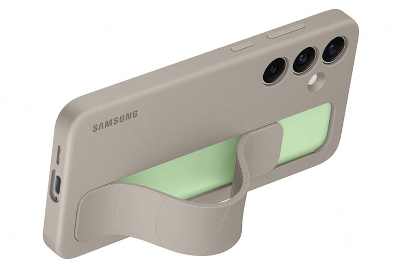 Samsung S24+ Standing Grip Case - Taupe - Wholesales Supply