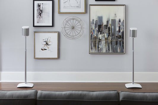 Sanus - Adjustable Speaker Stand (pair) - Wht - Wholesales Supply