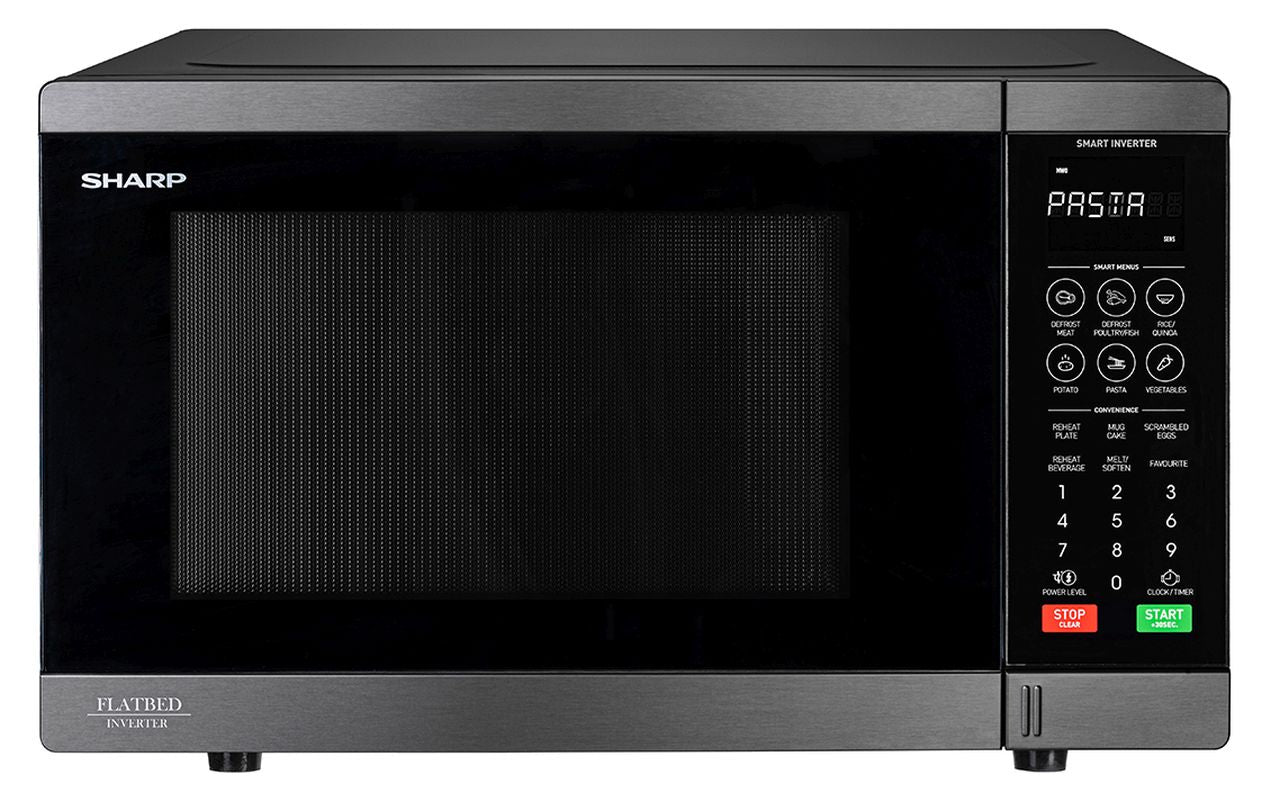 Sharp - 32 Litre Flatbed Inverter Microwave - Black S/S - Wholesales Supply