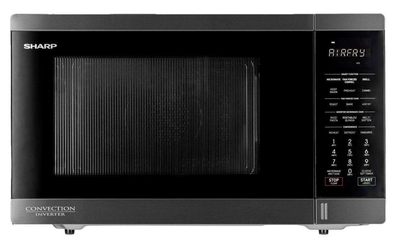 Sharp - 32L Inverter Airfry Convection Microwave Oven - Black S/S - Wholesales Supply