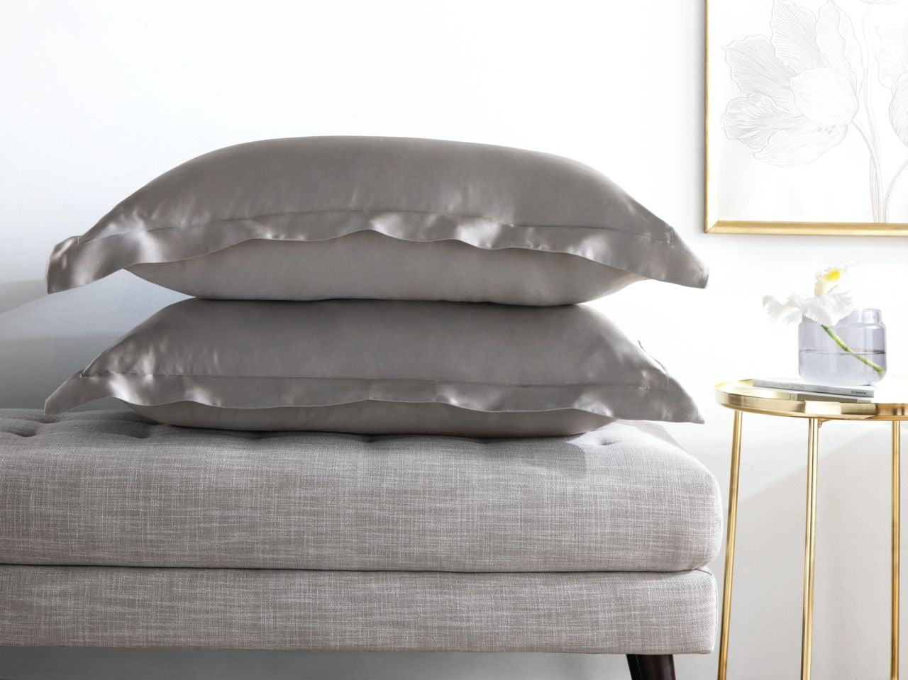 Sheridan - Lanham Tailored Silk Pillowcase - Flint - Wholesales Supply