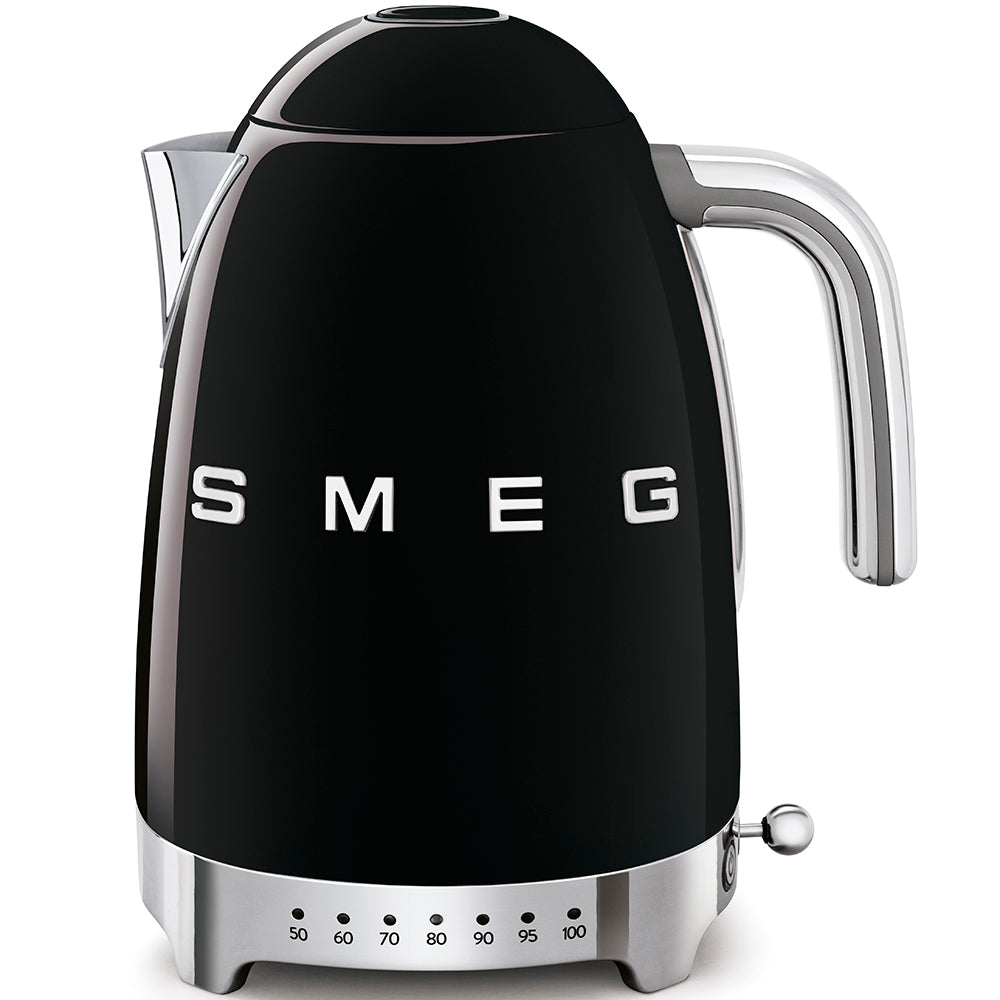 Smeg - 1.7L 50's Style Variable Temperature Kettle - Black - Wholesales Supply