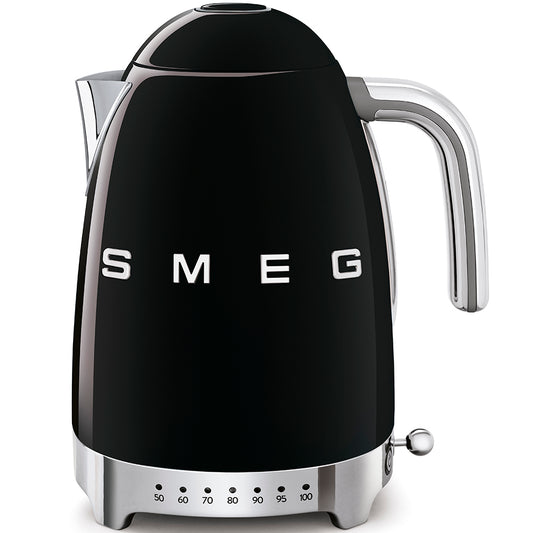 Smeg - 1.7L 50's Style Variable Temperature Kettle - Black - Wholesales Supply
