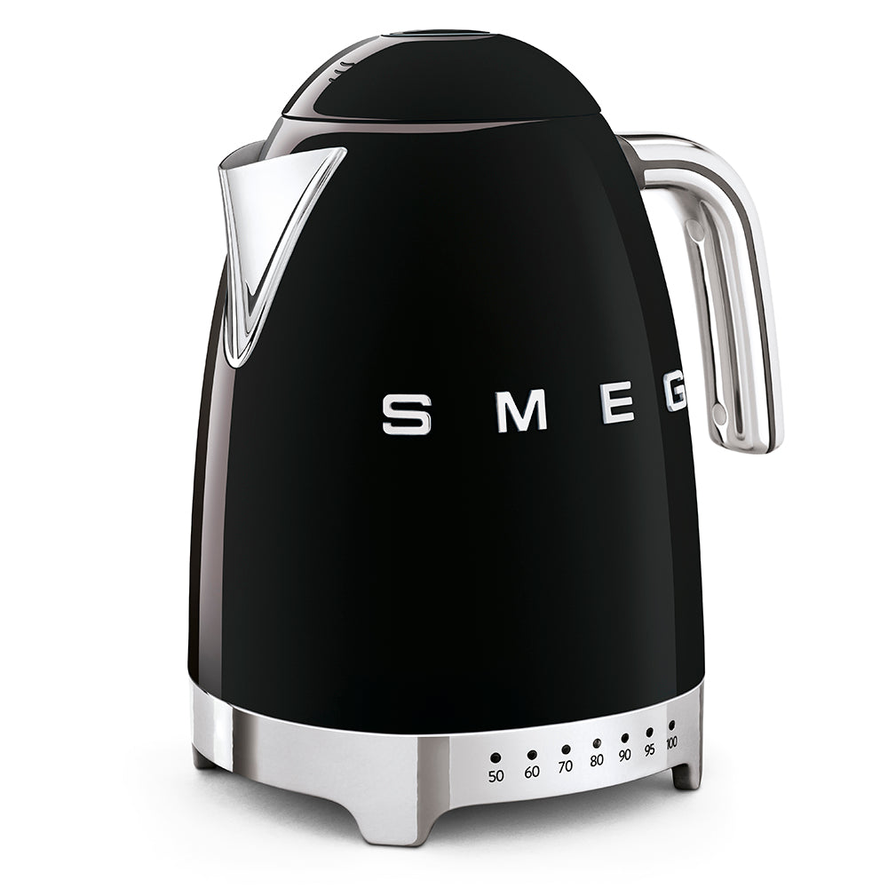 Smeg - 1.7L 50's Style Variable Temperature Kettle - Black - Wholesales Supply
