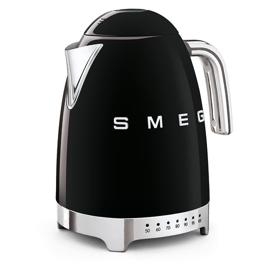 Smeg - 1.7L 50's Style Variable Temperature Kettle - Black - Wholesales Supply