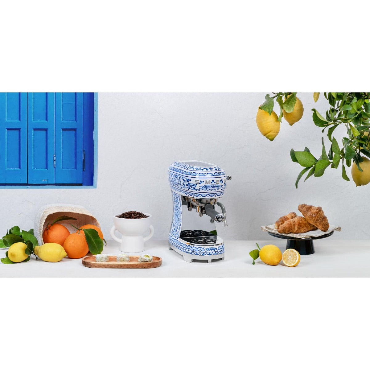 Smeg - 50's Style Coffee Machine - D&G Blu Mediterraneo - Wholesales Supply