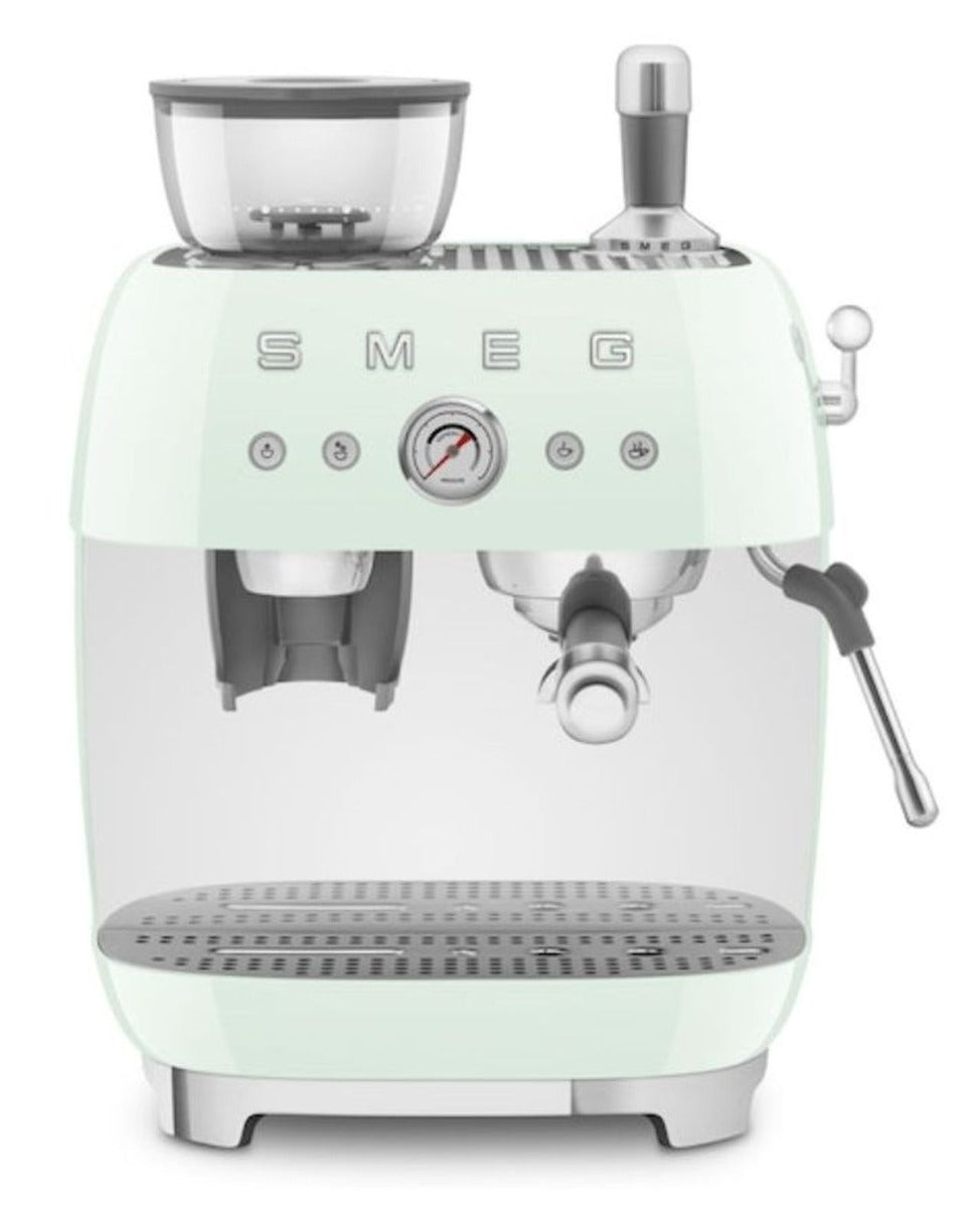 Smeg - Espresso Coffee Machine with Grinder - Pastel Green - Wholesales Supply