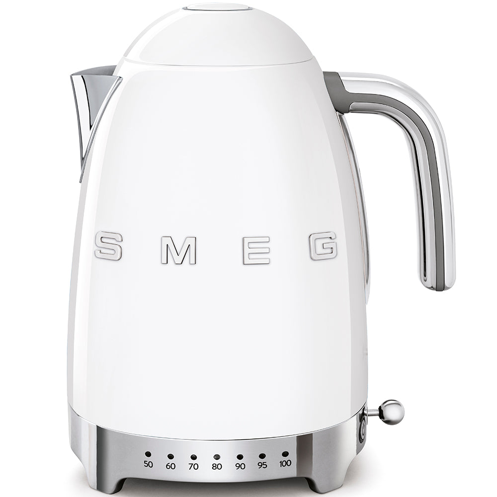 Smeg - 1.7L 50's Style Variable Temperature Kettle - White - Wholesales Supply