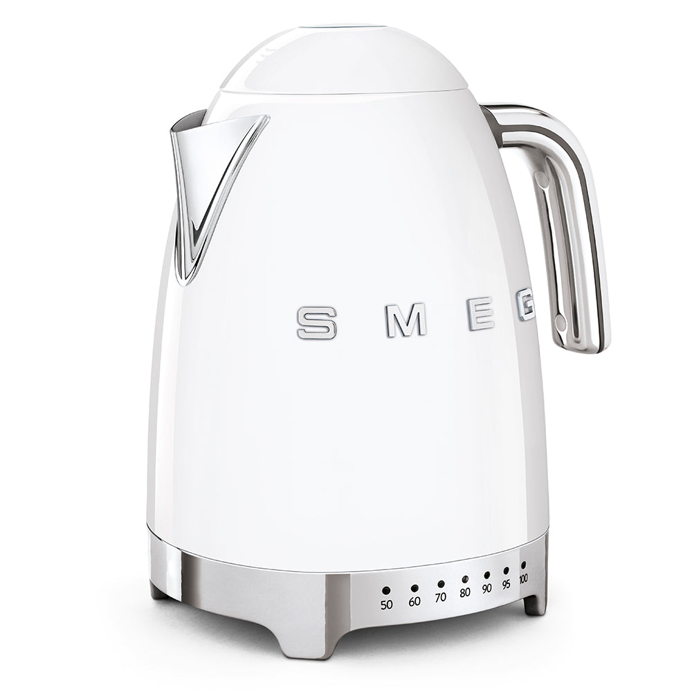 Smeg - 1.7L 50's Style Variable Temperature Kettle - White - Wholesales Supply