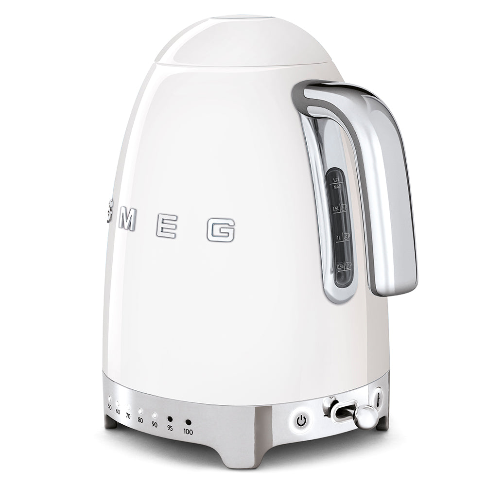 Smeg - 1.7L 50's Style Variable Temperature Kettle - White - Wholesales Supply