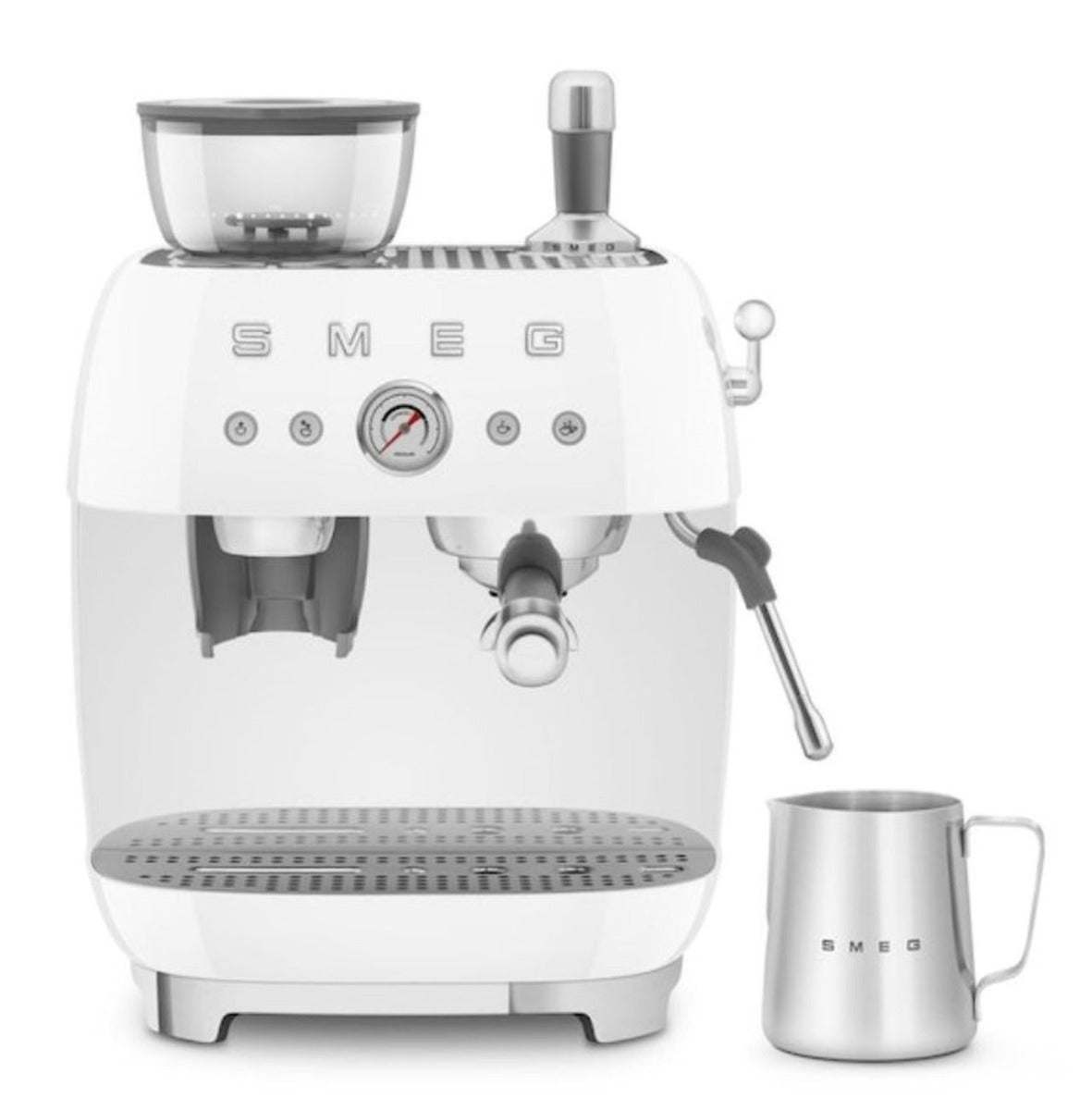 Smeg - Espresso Coffee Machine with Grinder - White - Wholesales Supply