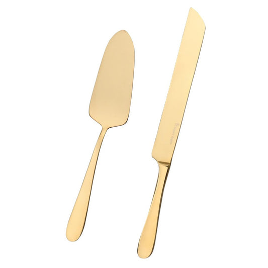 Stanley Rogers - Albany Gold Cake Knife & Server Set - Wholesales Supply