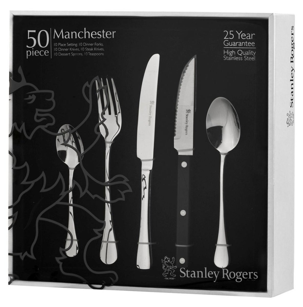 Stanley Rogers - Manchester 50 Piece Cutlery Set with Steak Knives - Wholesales Supply