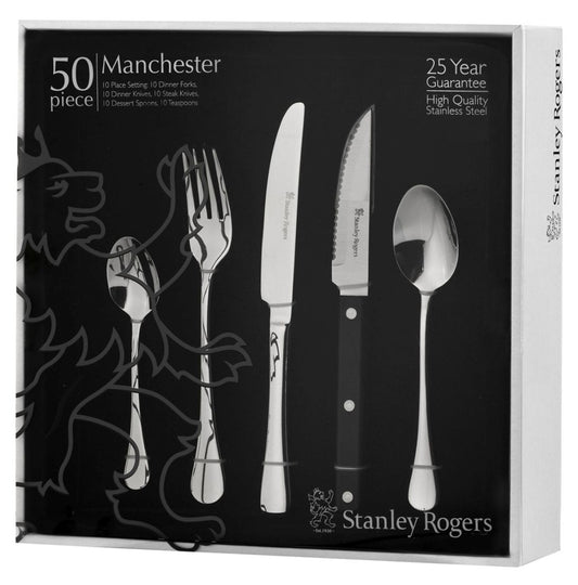 Stanley Rogers - Manchester 50 Piece Cutlery Set with Steak Knives - Wholesales Supply