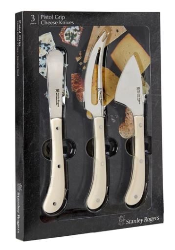 Stanley Rogers - Pistol Grip Cream 3 piece cheese set - Wholesales Supply