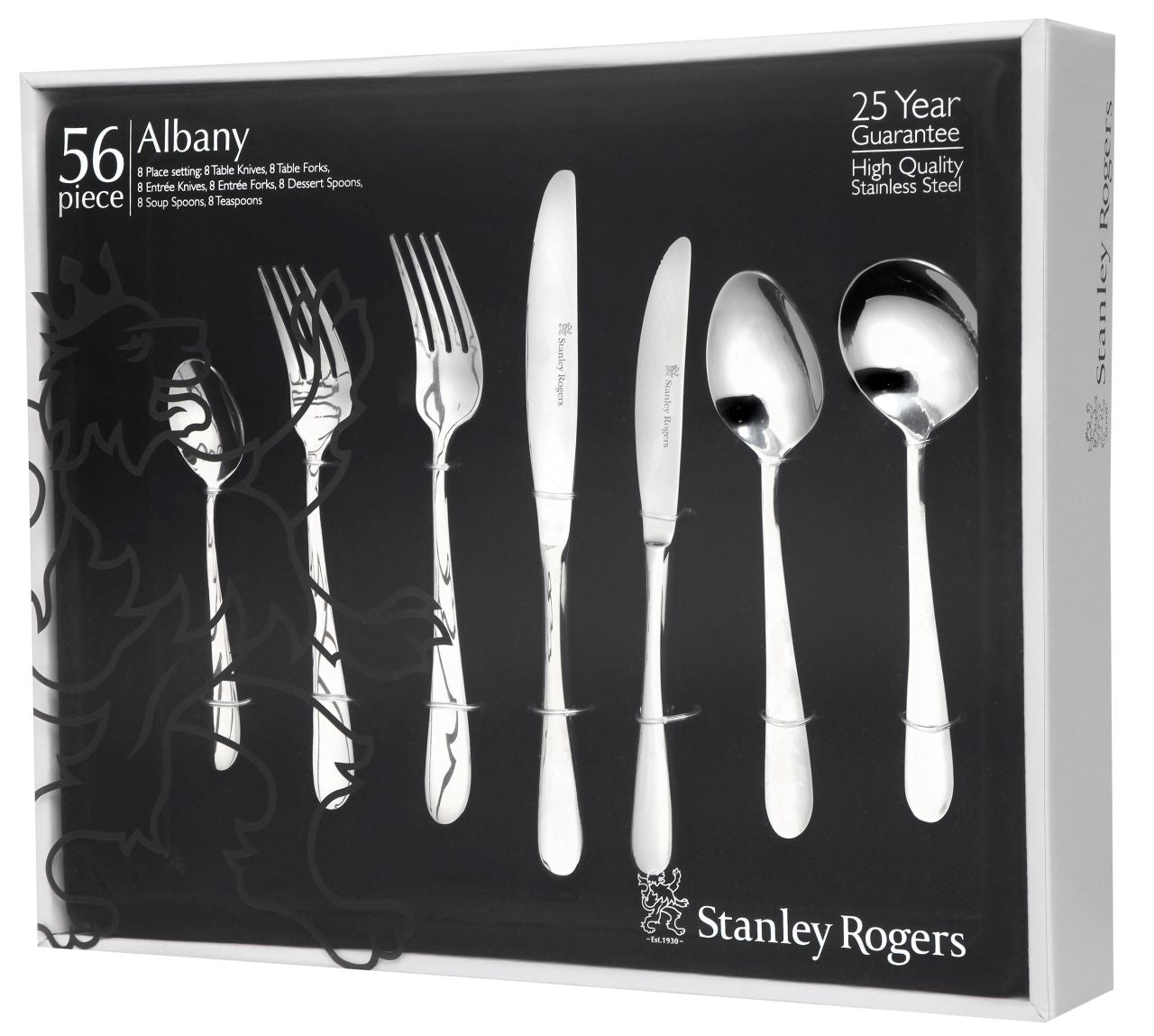 Stanley Rogers - Albany Cutlery Set, 56 Piece - Stainless Steel - Wholesales Supply