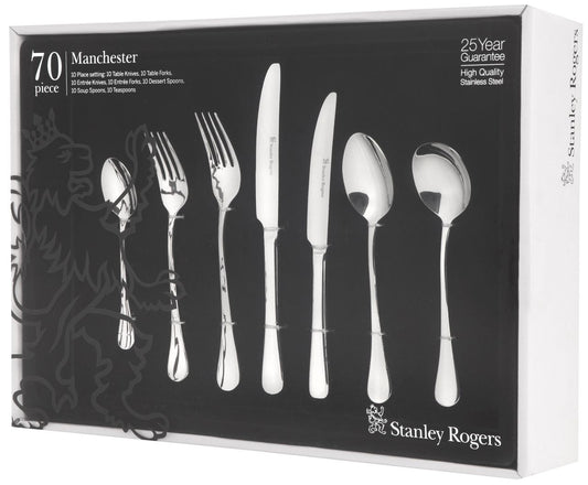 Stanley Rogers - Manchester Cutlery Set, 70 Piece - Stainless Steel - Wholesales Supply