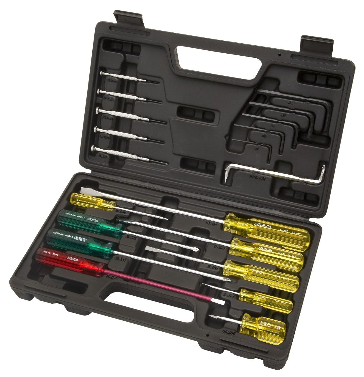 Stanley - All Purpose Screwdriver Set, 20 Piece - Stainless Steel/Black - Wholesales Supply