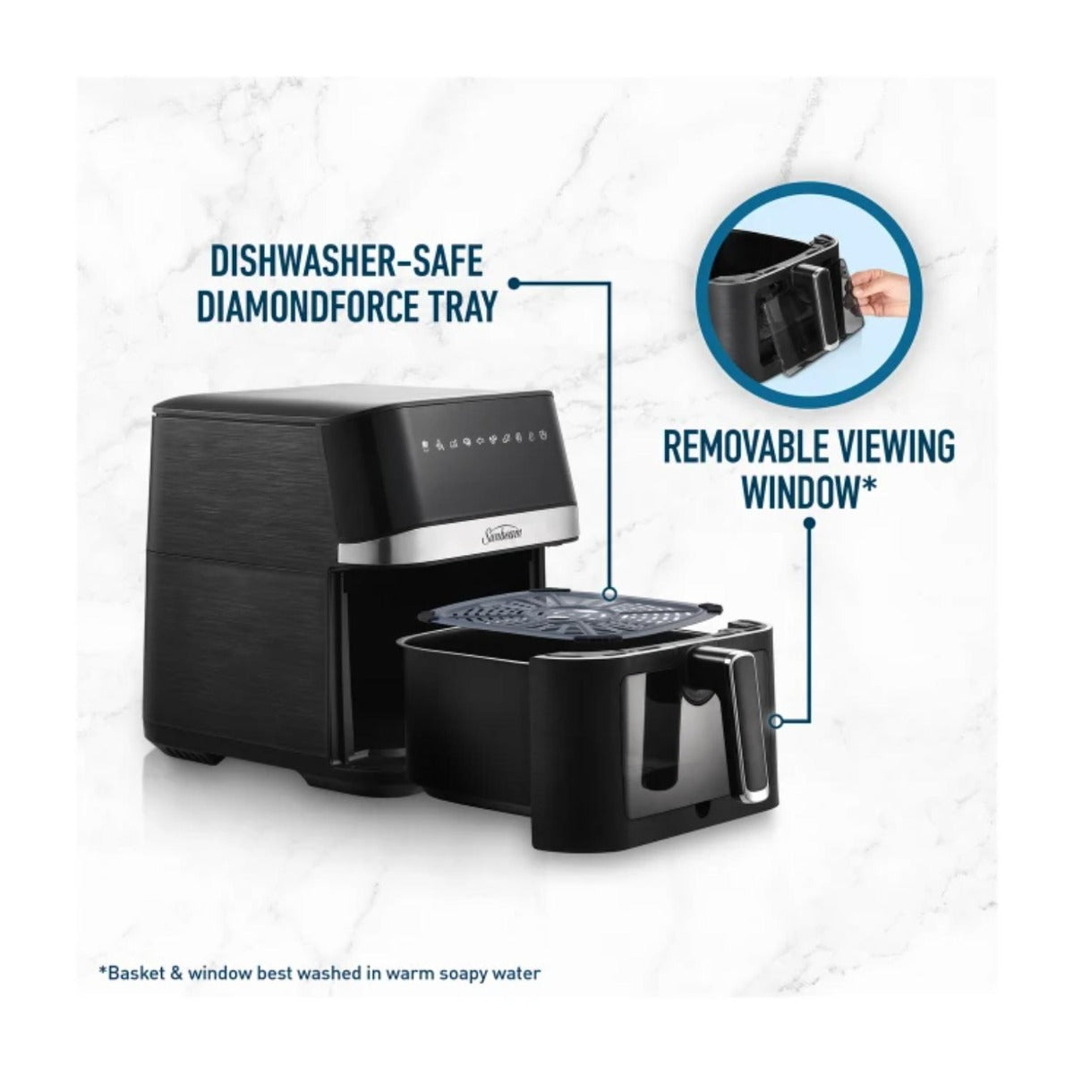 Sunbeam - 6L Alinea Pro DiamondForce Air Fryer - Wholesales Supply