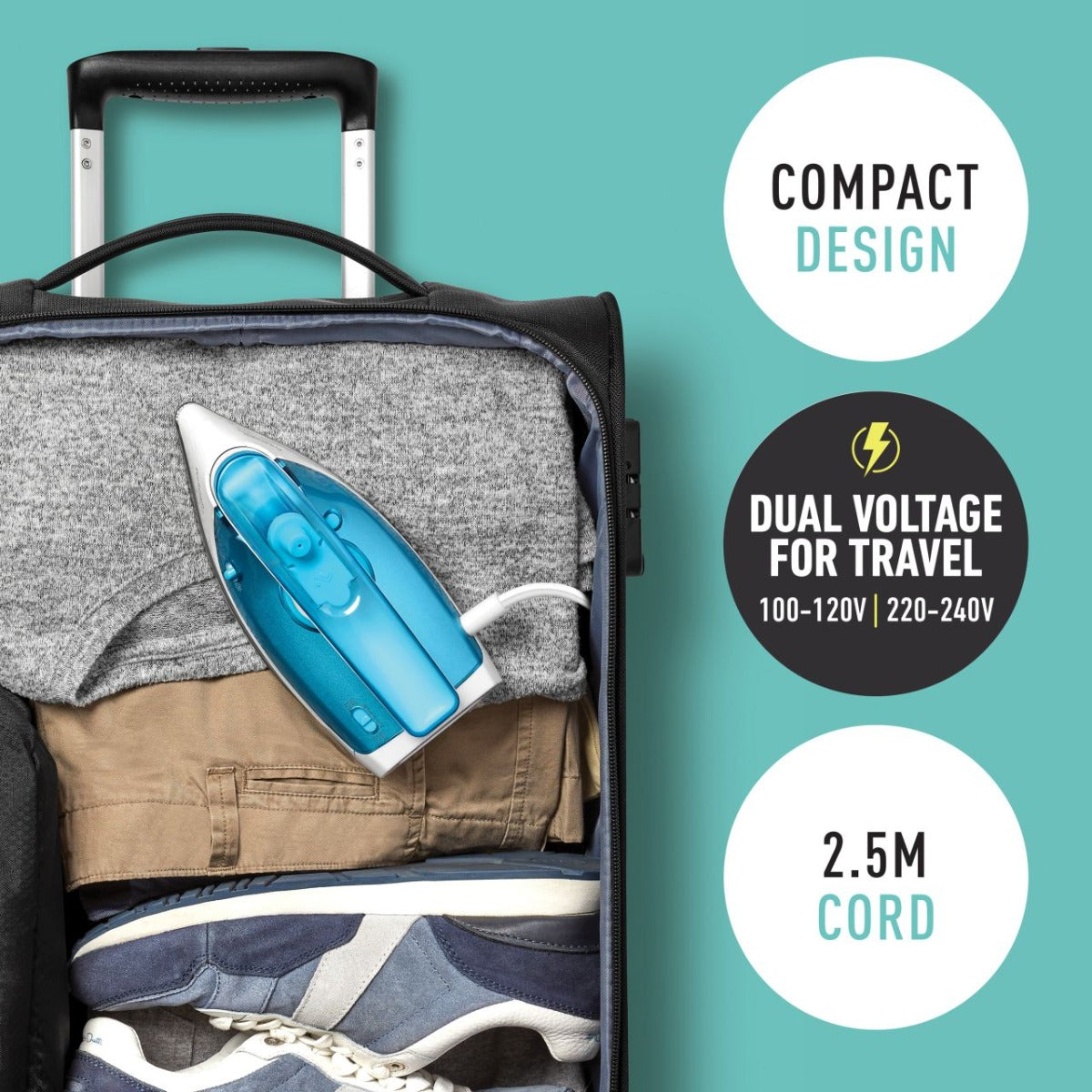 Sunbeam - Pro Steam Compact Travel Iron - Wholesales Supply