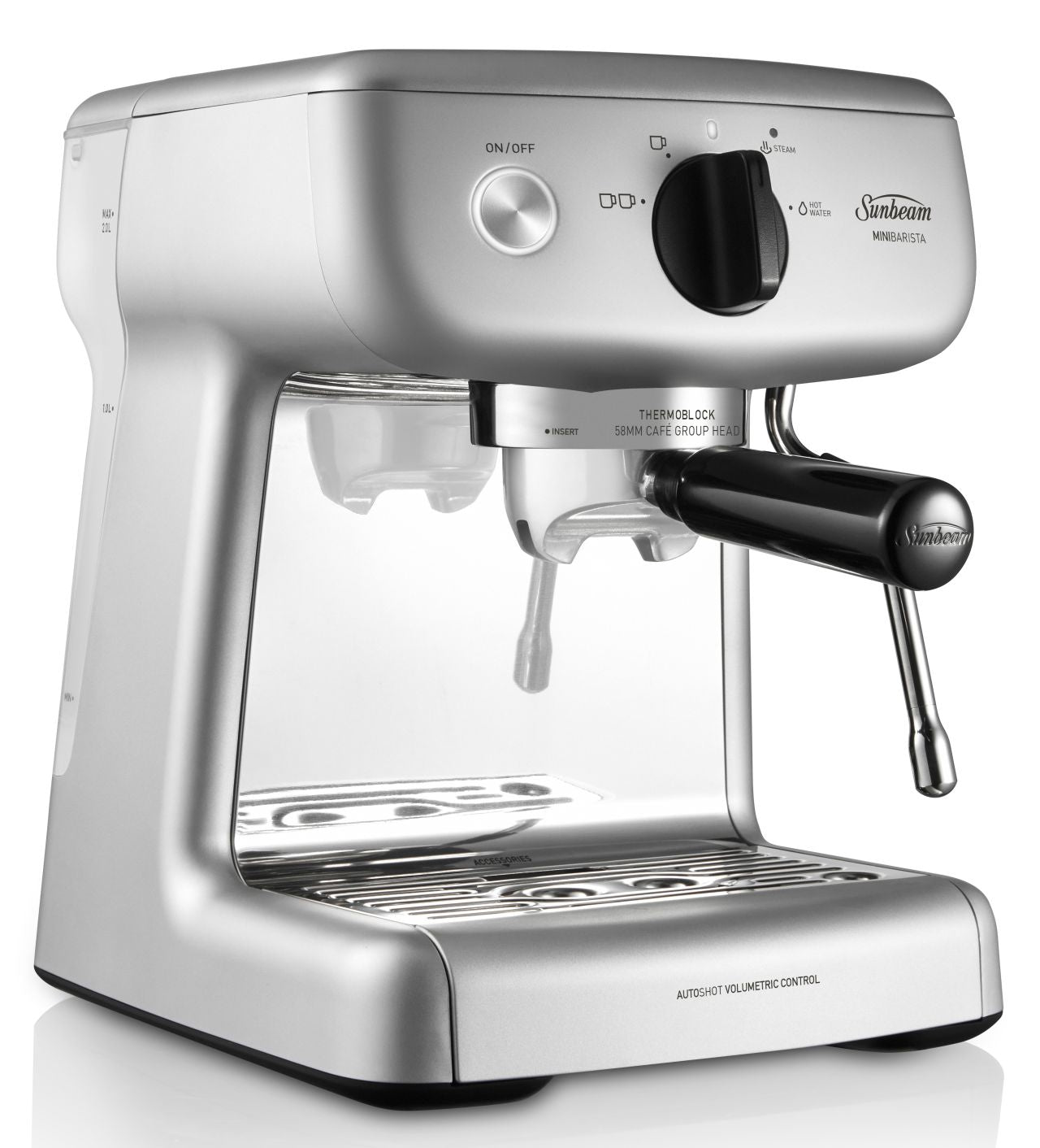 Sunbeam - Mini Barista Espresso Coffee Machine - Silver - Wholesales Supply