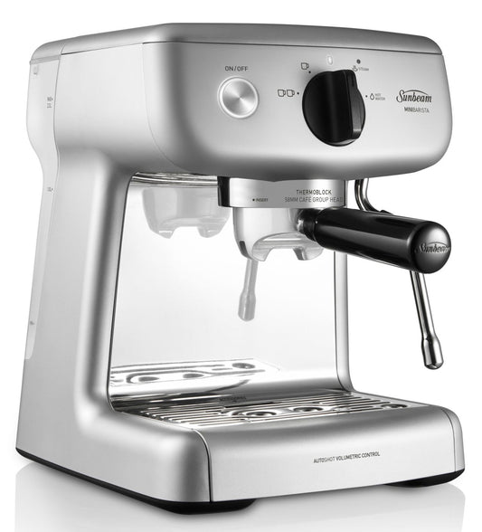 Sunbeam - Mini Barista Espresso Coffee Machine - Silver - Wholesales Supply