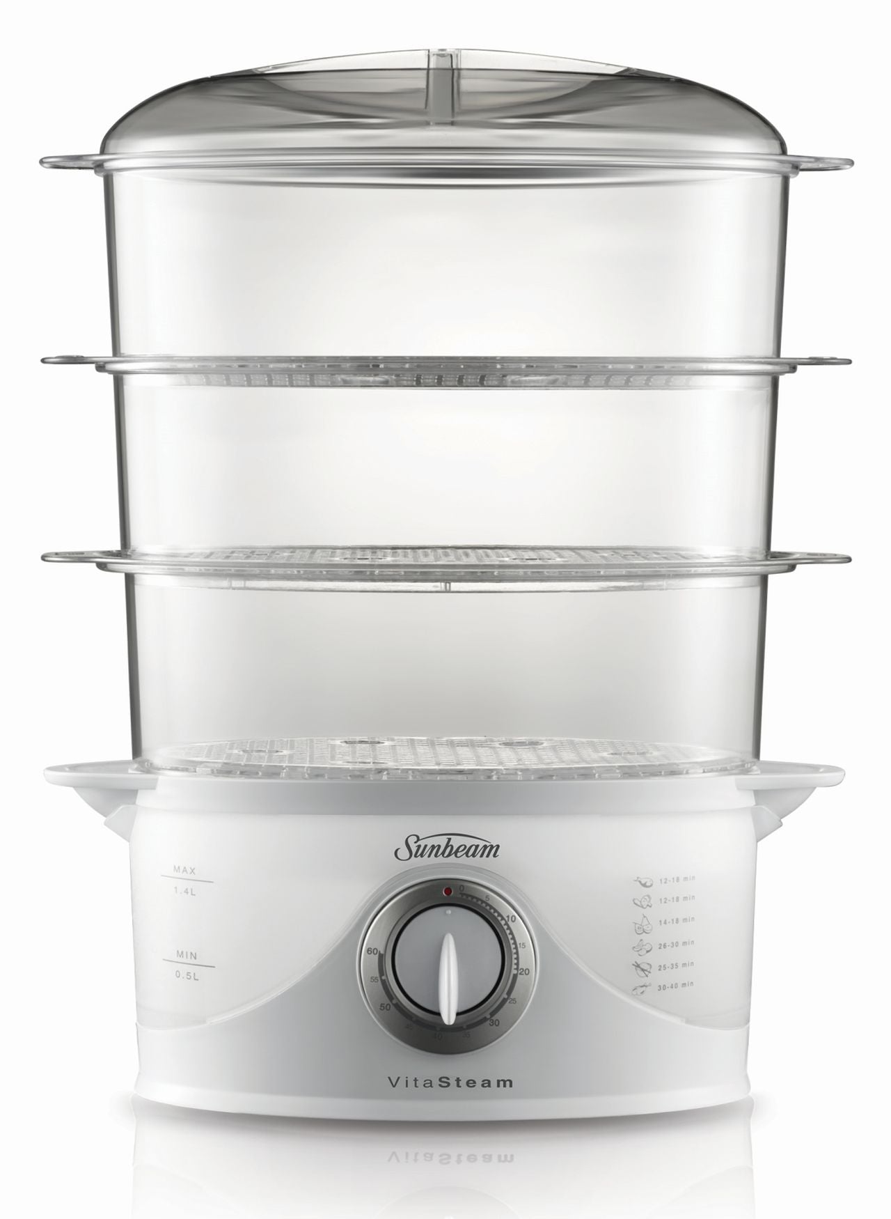 Sunbeam - VitaSteam Deluxe 3 Tier Food Steamer - White - Wholesales Supply
