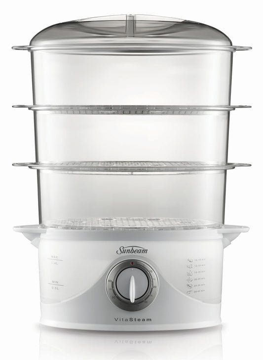 Sunbeam - VitaSteam Deluxe 3 Tier Food Steamer - White - Wholesales Supply