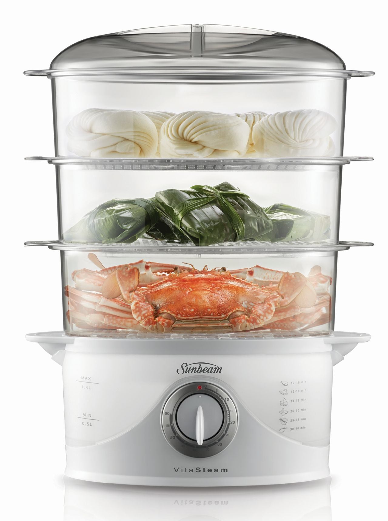 Sunbeam - VitaSteam Deluxe 3 Tier Food Steamer - White - Wholesales Supply