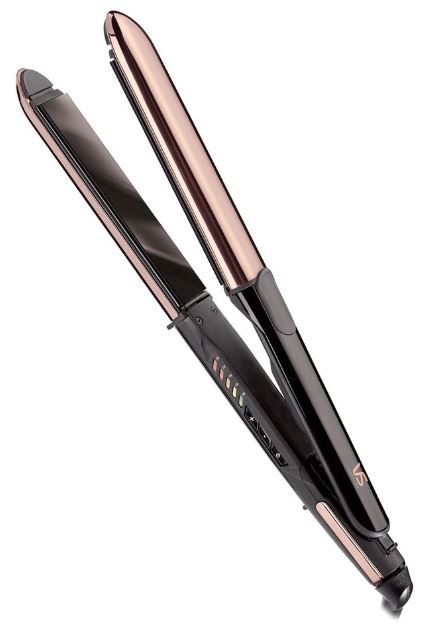 Vidal Sassoon - Straight & Curl Brilliance Hair Straightener - Black/Rose Gold - Wholesales Supply