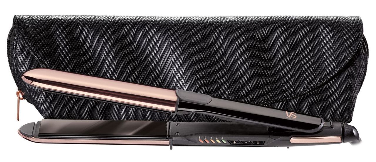 Vidal Sassoon - Straight & Curl Brilliance Hair Straightener - Black/Rose Gold - Wholesales Supply
