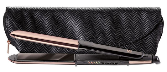 Vidal Sassoon - Straight & Curl Brilliance Hair Straightener - Black/Rose Gold - Wholesales Supply