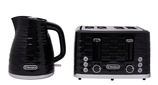 Westinghouse - 1.7L Kettle & 4 Slice Toaster Pack - Black - Wholesales Supply