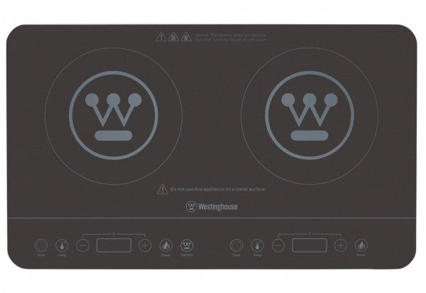 Westinghouse - Twin Induction Cooker - 2400w Black - Wholesales Supply
