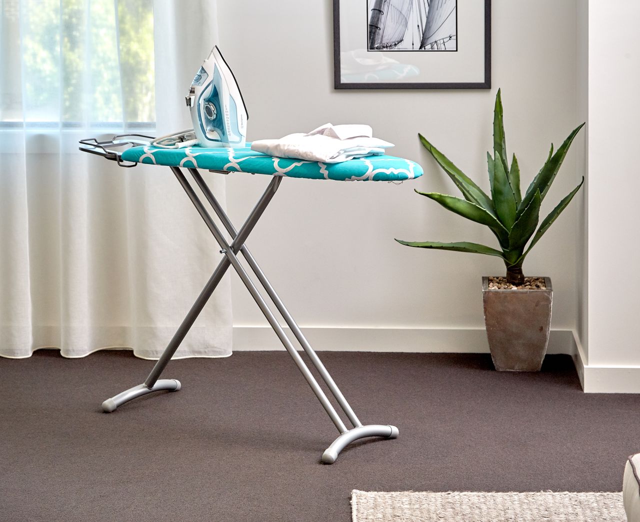 Westinghouse - Ironing Board, medium - Silver & Aqua - Wholesales Supply