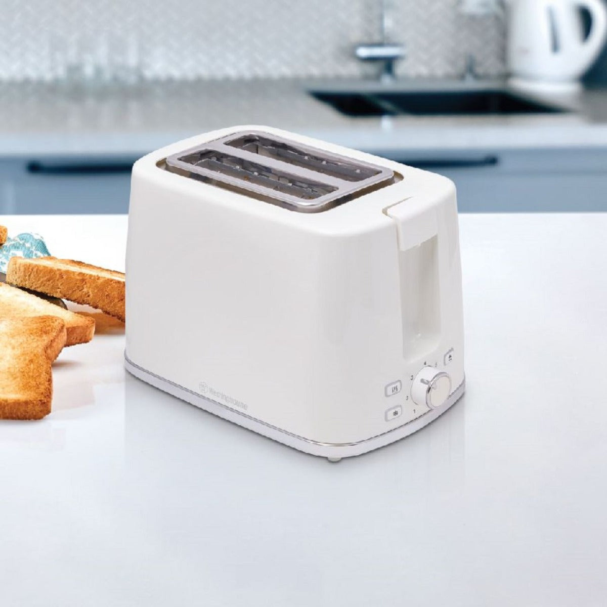 Westinghouse - 2 Slice Toaster Plastic - White - Wholesales Supply