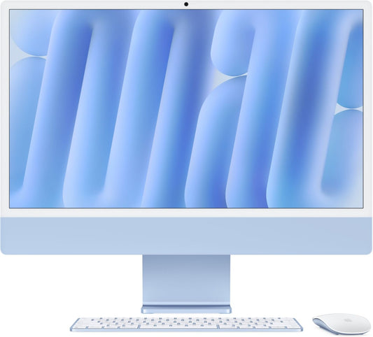Apple - 24" iMac: M4 chip with 8-core CPU & 8-core GPU, 16GB, 256GB SSD - Blue