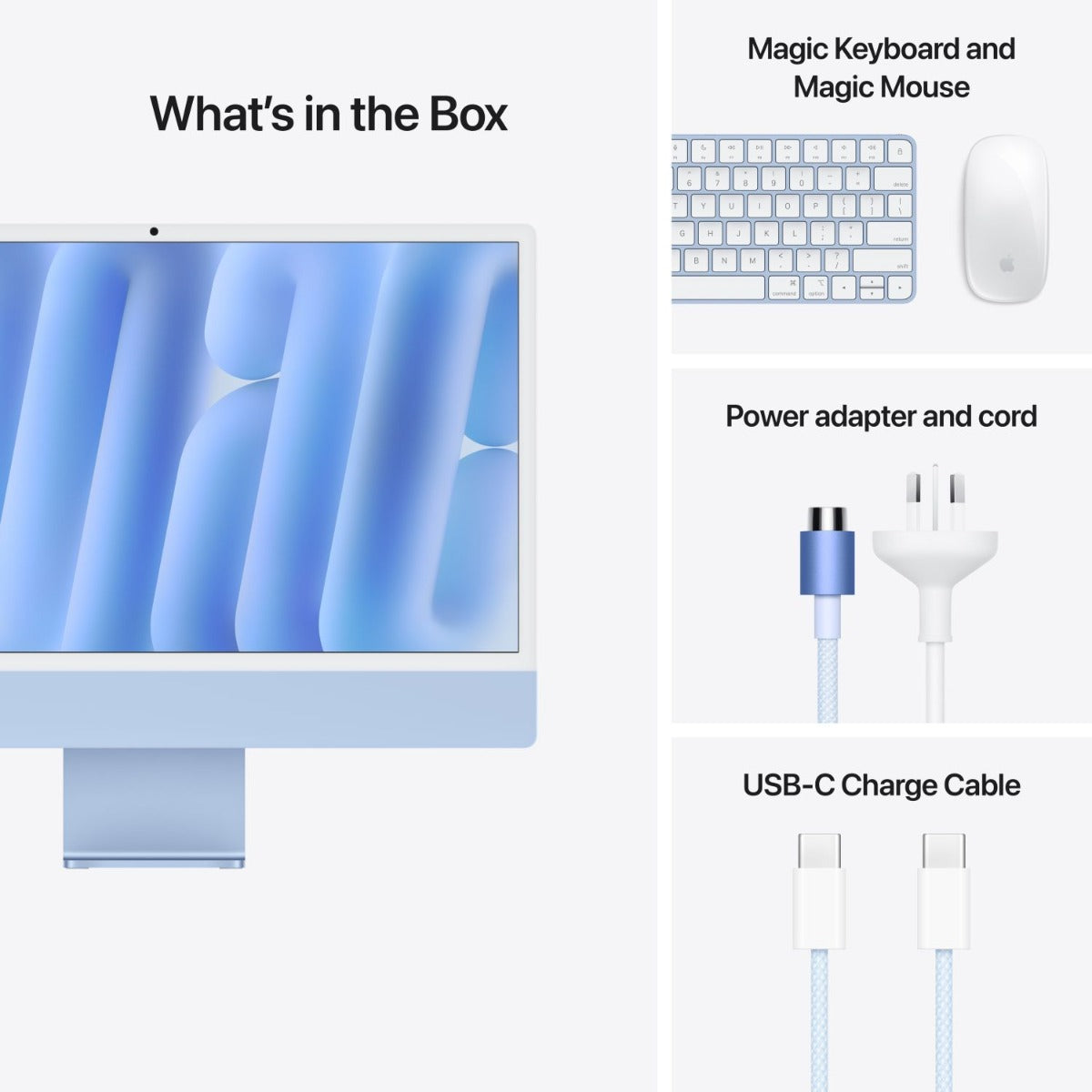 Apple - 24" iMac: M4 chip with 8-core CPU & 8-core GPU, 16GB, 256GB SSD - Blue