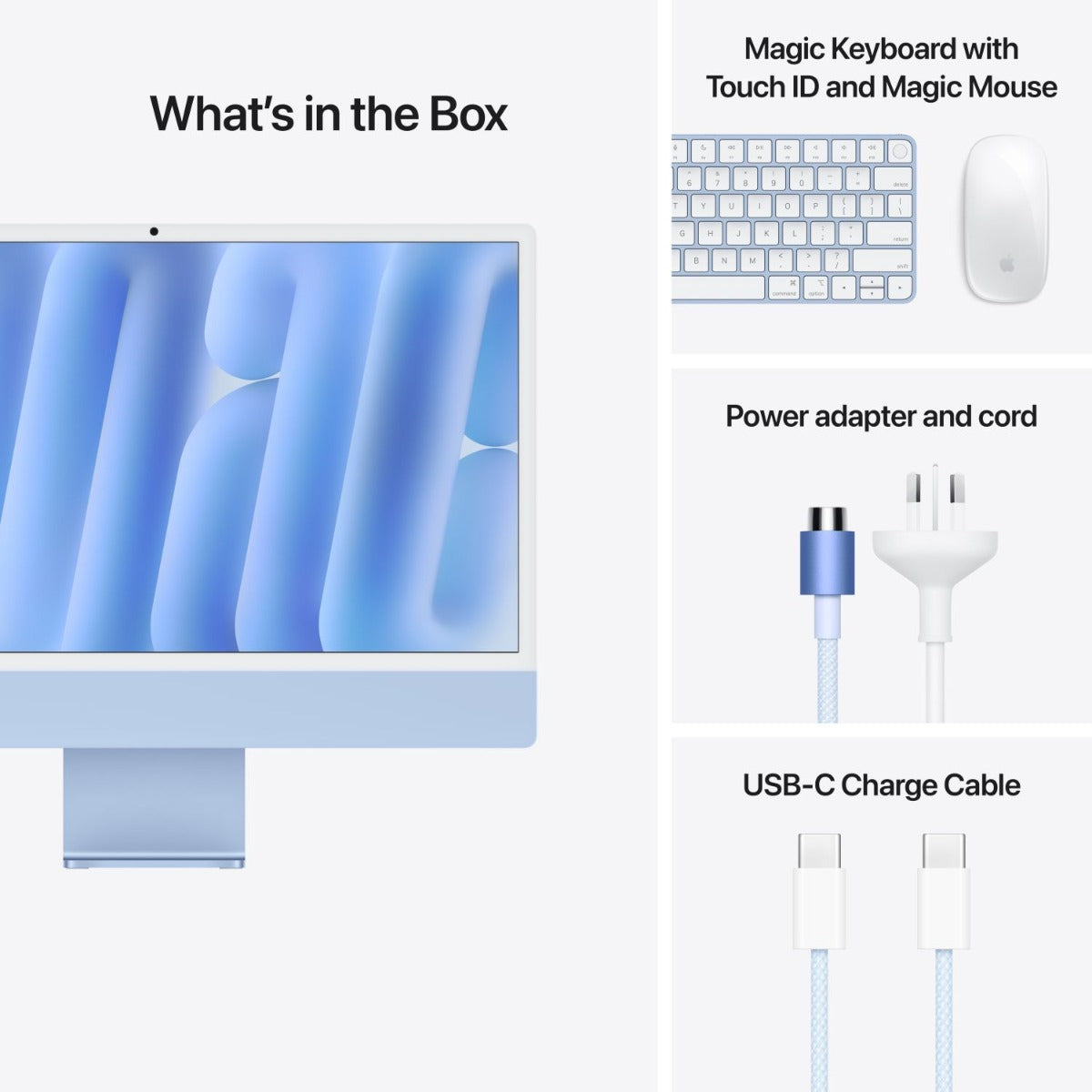 Apple - 24" iMac: M4 chip with 10-core CPU & 10-core GPU, 24GB, 512GB SSD - Blue