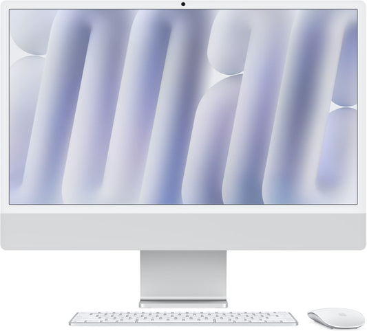 Apple - 24" iMac: M4 chip with 10-core CPU & 10-core GPU, 16GB, 256GB SSD - Silver