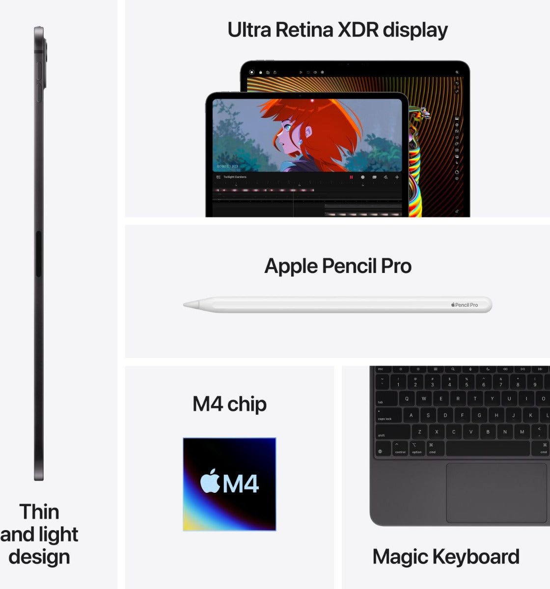 Apple - 11-inch iPad Pro M4 WiFi 512GB with Standard glass - Space Black (2024)
