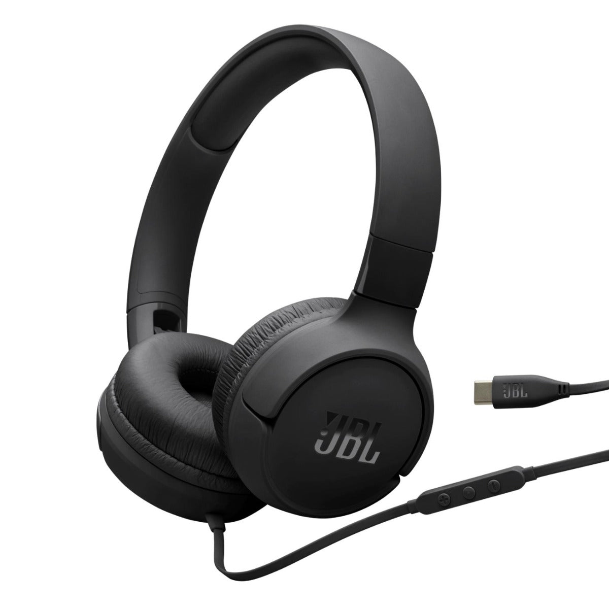 JBL - Tune 520C Wired USB-C On-Ear Headphones - Black