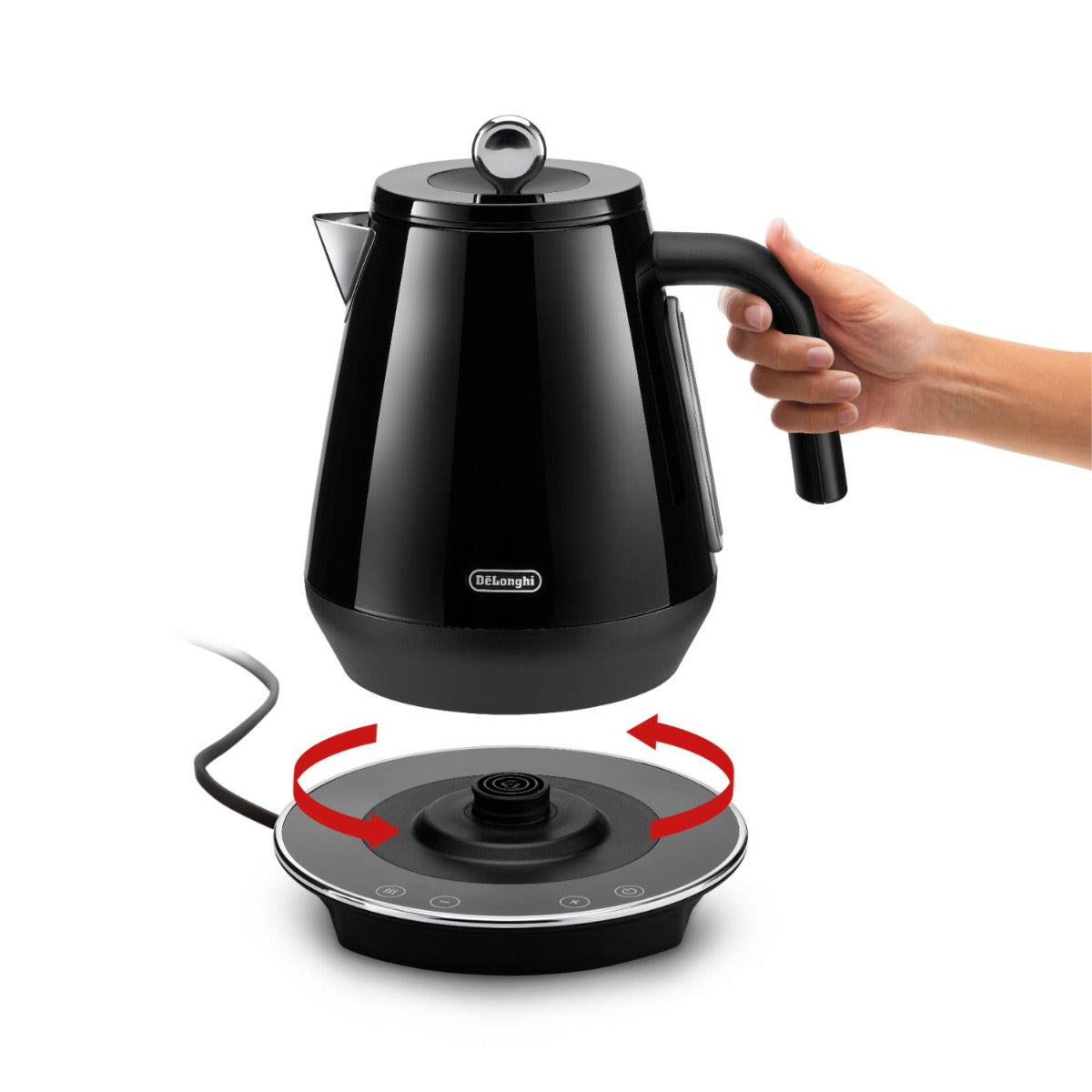 Delonghi - Eclettica 1.7L Kettle - Bold Black