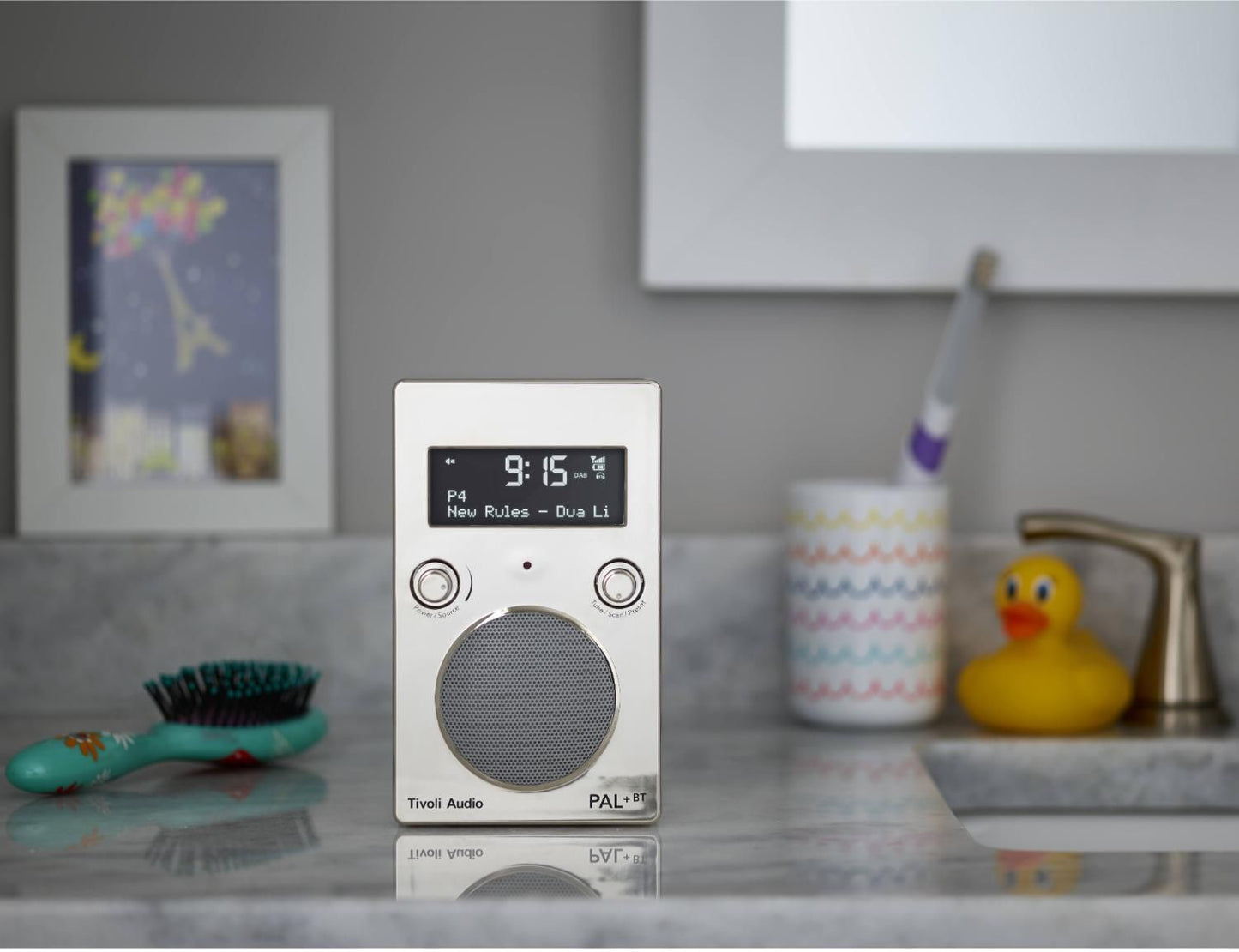 Tivoli - PAL+ Portable AM/FM Radio & Bluetooth Speaker - Chrome